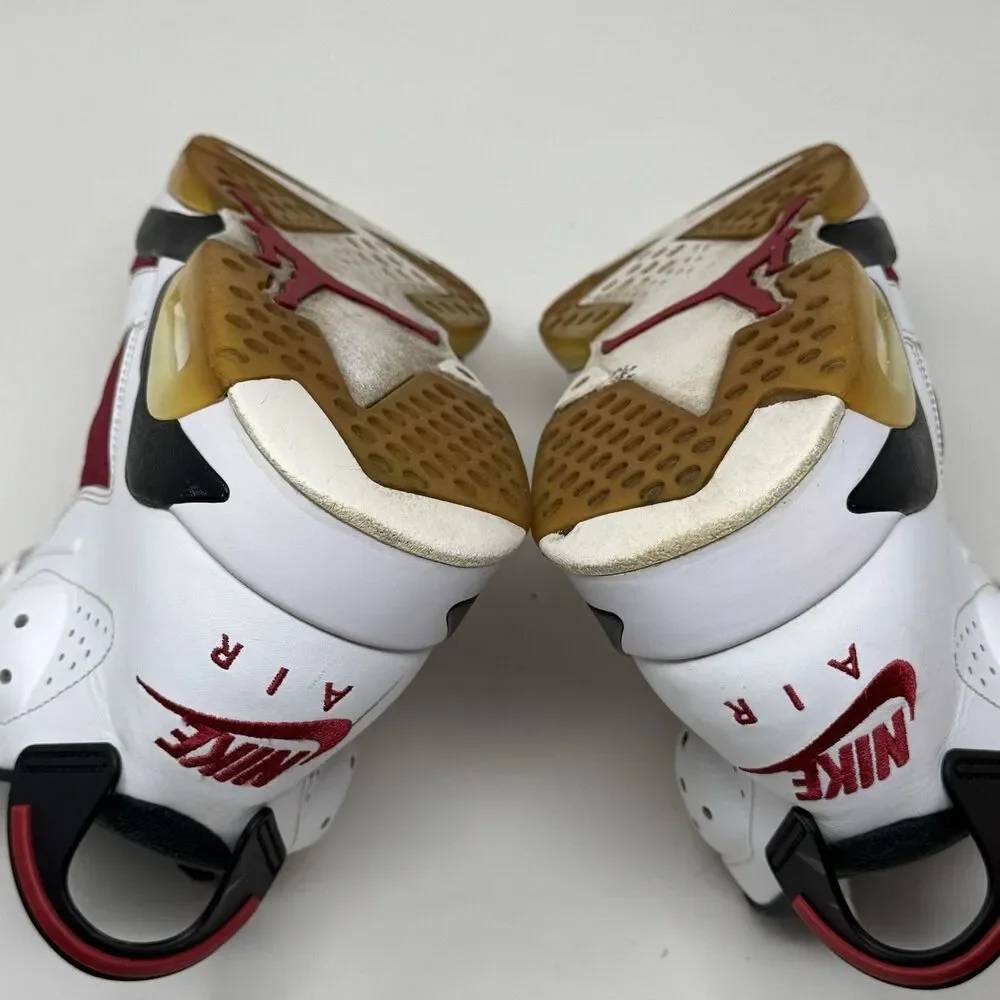 Nike Air Jordan 6 Retro OG Sneakers Mens 11 Carmine Red White 2020 CT8529-106